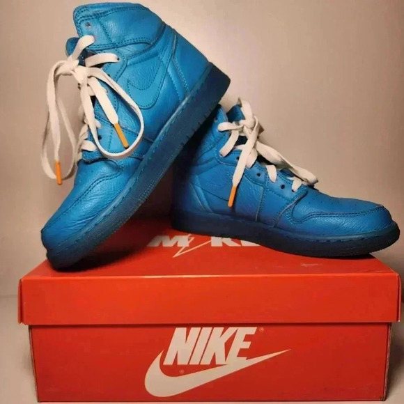 Nike Air Jordan 1 Retro High Gatorade Blue Lagoon Basketball Sneaker Youth 6 - Picture 2 of 13